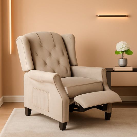 Wingback Recliner Chair With Massage And Heat For Living Room-0