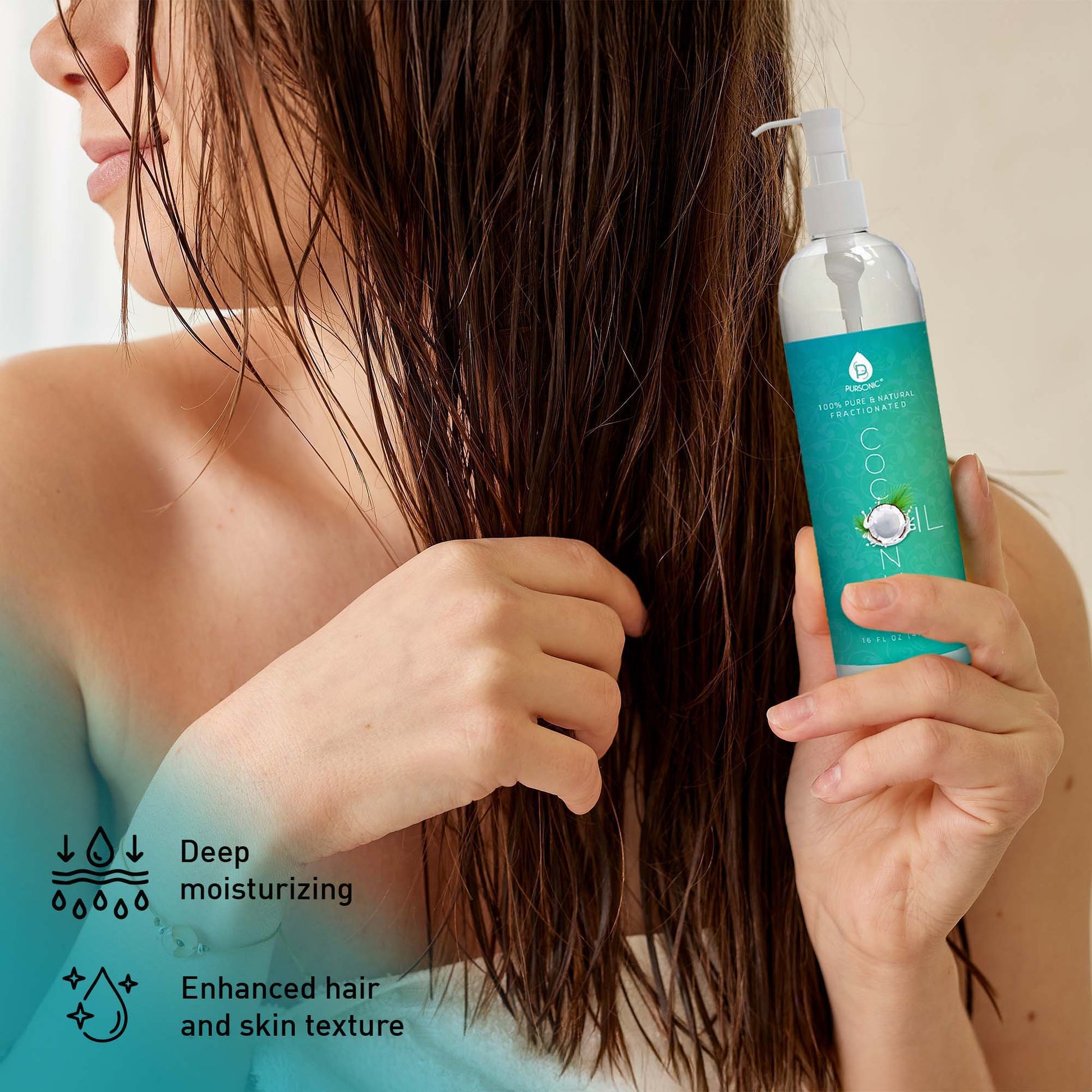 Pursonic Relaxation Gift Bundle: Palm Shaped Massage Glove, Wooden Foot Massager, and Fractionated Coconut Oil-1