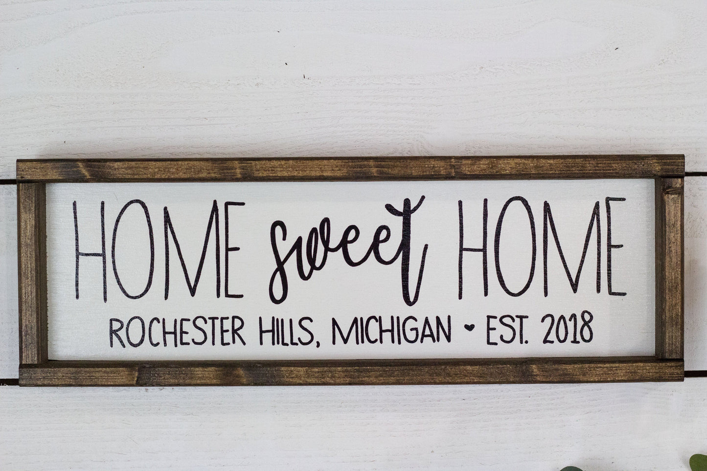 Home Sweet Home Sign with Location and Established Year - City, State Sign-3